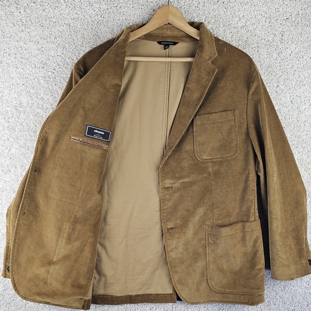 Banana Republic Olimpias Italy Corduroy Blazer Jacket Sport Coat 48R Slim Fit